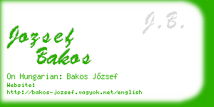 jozsef bakos business card
