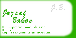 jozsef bakos business card
